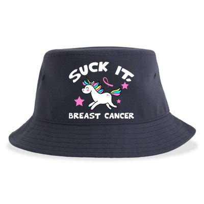 Suck It Breast Cancer unicorn Sustainable Bucket Hat