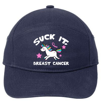 Suck It Breast Cancer unicorn 7-Panel Snapback Hat