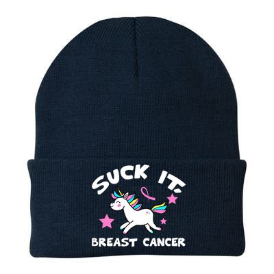 Suck It Breast Cancer unicorn Knit Cap Winter Beanie