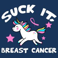 Suck It Breast Cancer unicorn Flatbill Hat