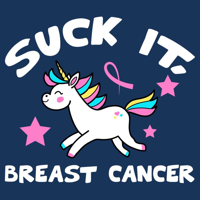 Suck It Breast Cancer unicorn Flatbill Hat