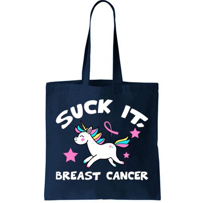 Suck It Breast Cancer unicorn Tote Bag