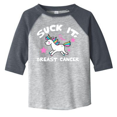 Suck It Breast Cancer unicorn Toddler Fine Jersey T-Shirt