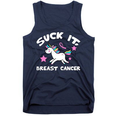 Suck It Breast Cancer unicorn Tank Top