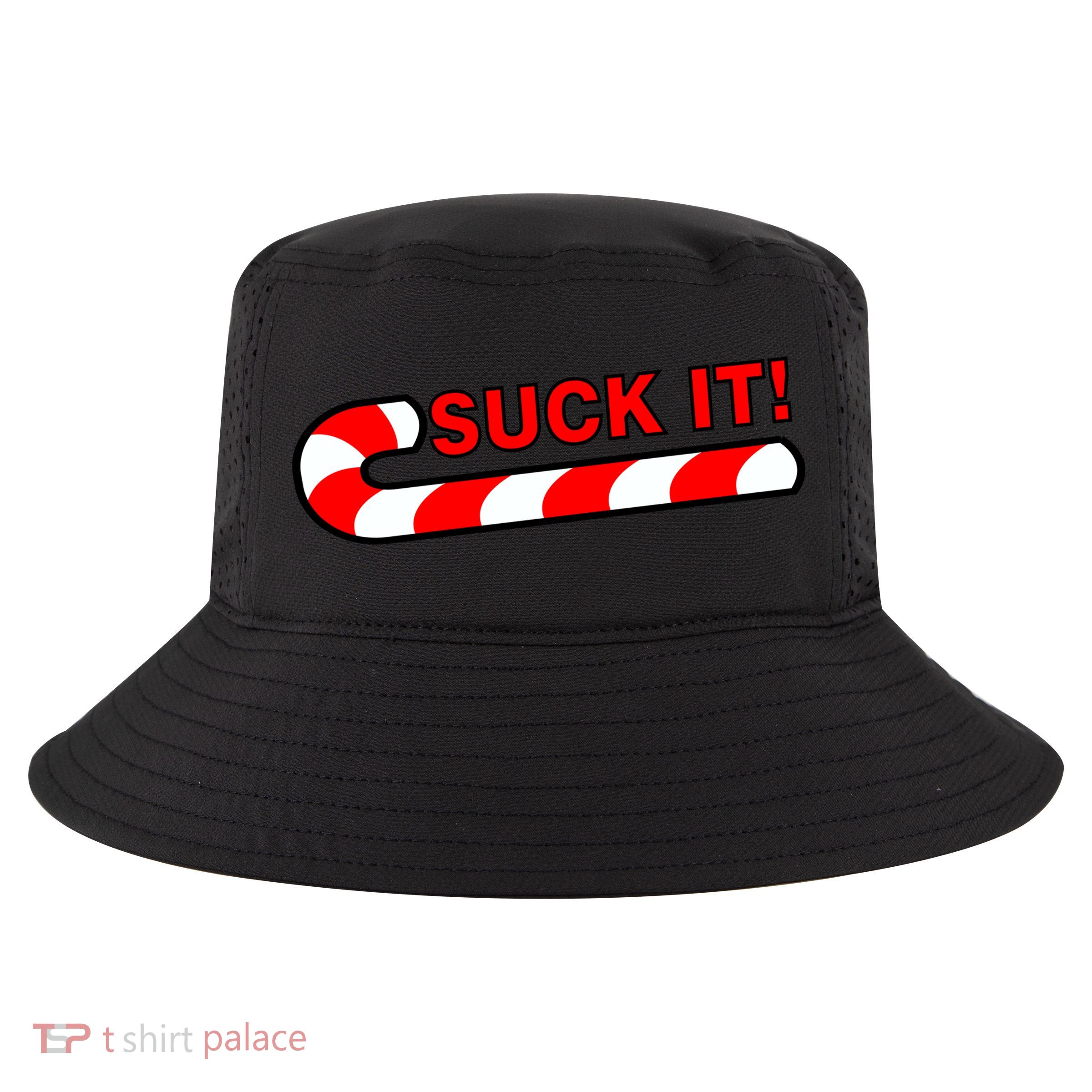 Suck It Candy Cane Cool Comfort Performance Bucket Hat