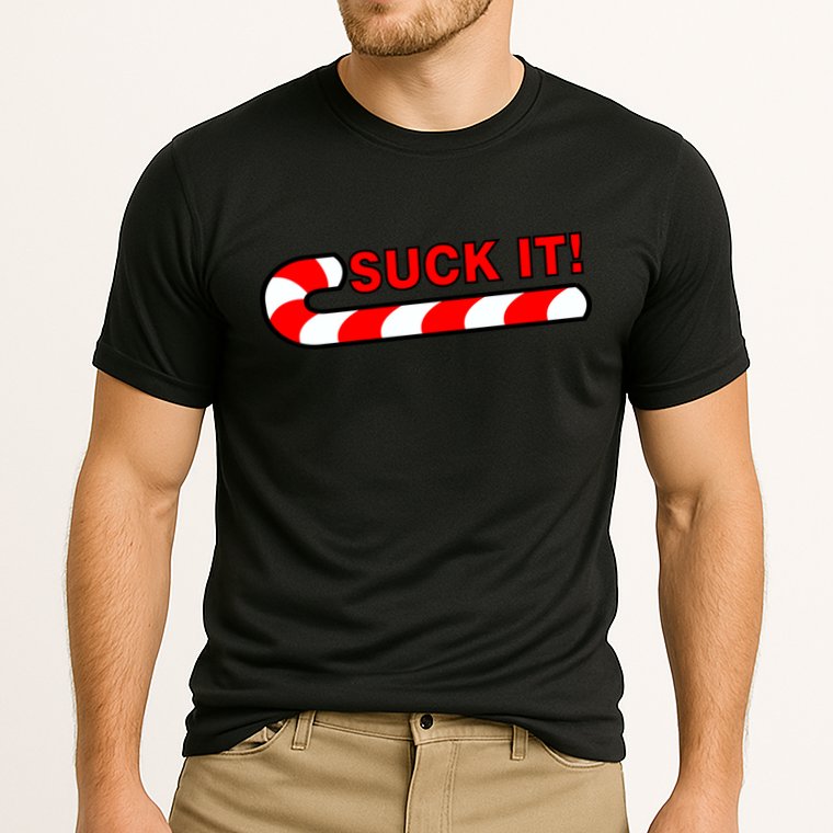 Suck It Candy Cane Cooling Performance Crew T-Shirt