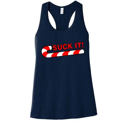 Suck It Candy Cane Women's Racerback Tank