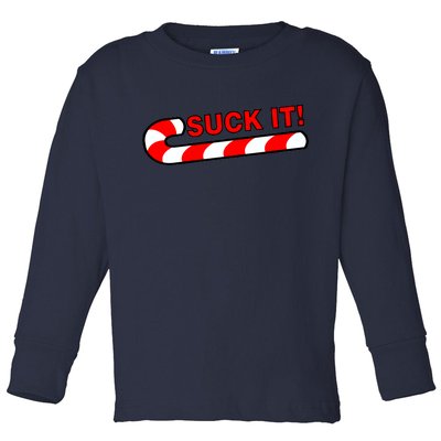 Suck It Candy Cane Toddler Long Sleeve Shirt