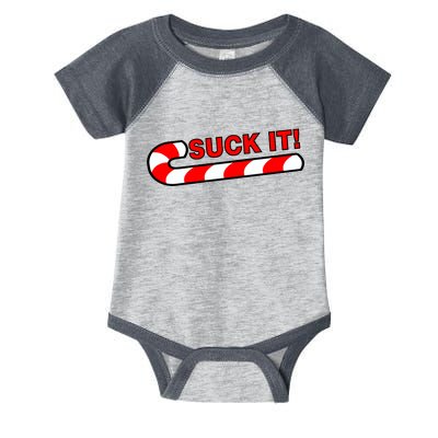 Suck It Candy Cane Infant Baby Jersey Bodysuit