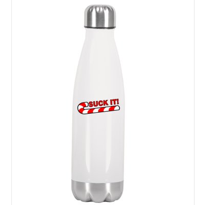 Suck It Candy Cane Stainless Steel Insulated Water Bottle