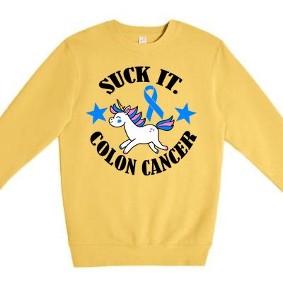 Suck It Colon Cancer Premium Crewneck Sweatshirt