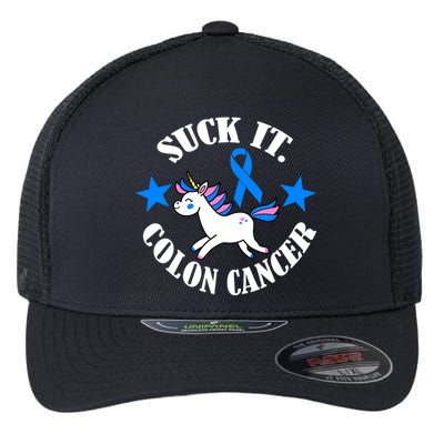 Suck It Colon Cancer Flexfit Unipanel Trucker Cap