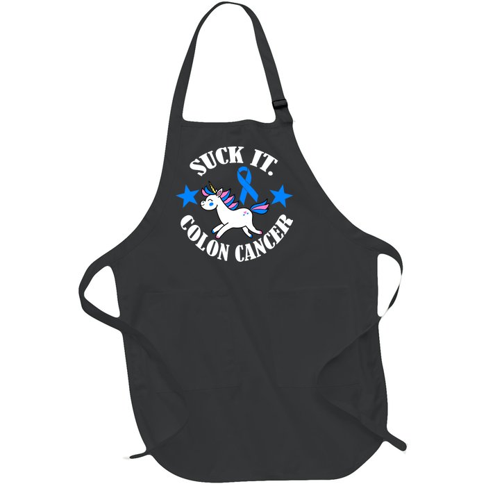 Suck It Colon Cancer Full-Length Apron With Pockets