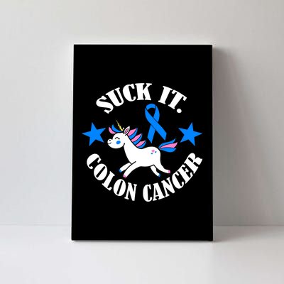 Suck It Colon Cancer Canvas