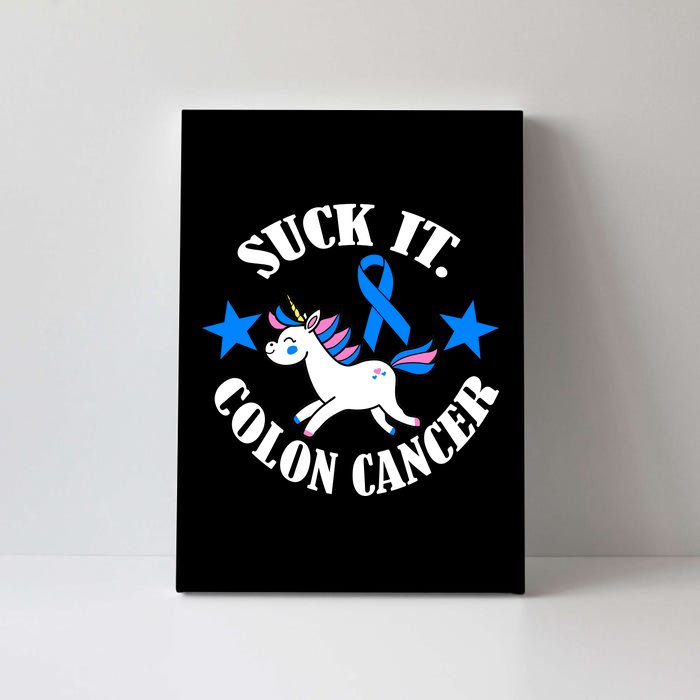 Suck It Colon Cancer Canvas