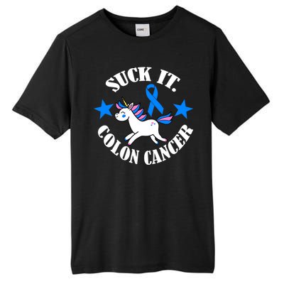 Suck It Colon Cancer Tall Fusion ChromaSoft Performance T-Shirt