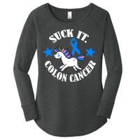 Suck It Colon Cancer Women's Perfect Tri Tunic Long Sleeve Shirt