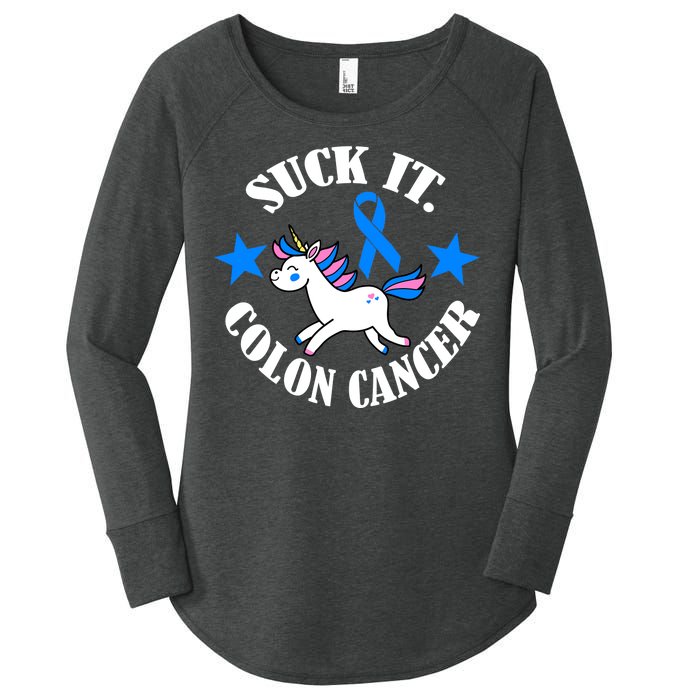 Suck It Colon Cancer Women's Perfect Tri Tunic Long Sleeve Shirt