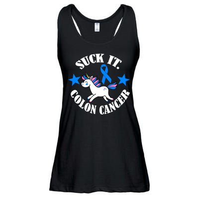 Suck It Colon Cancer Ladies Essential Flowy Tank