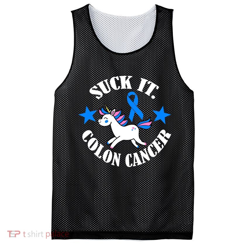 Suck It Colon Cancer Mesh Reversible Basketball Jersey Tank
