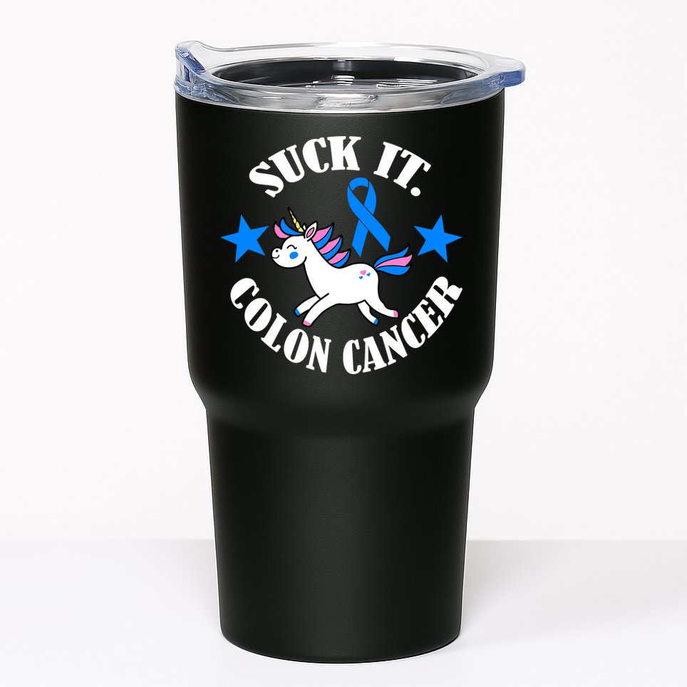 Suck It Colon Cancer Tumbler