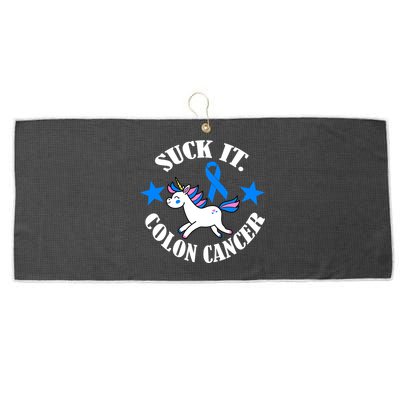 Suck It Colon Cancer Large Microfiber Waffle Golf Towel