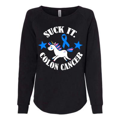 Suck It Colon Cancer Womens California Wash Sweatshirt