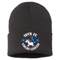 Suck It Colon Cancer Sustainable Knit Beanie