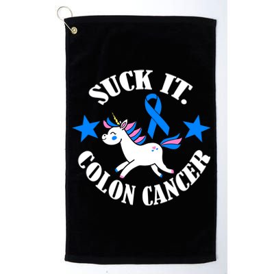 Suck It Colon Cancer Platinum Collection Golf Towel