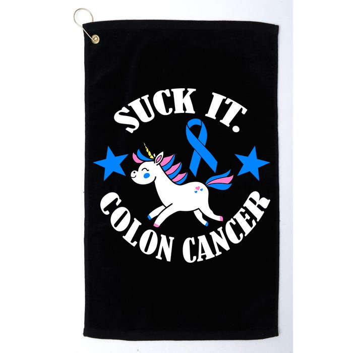 Suck It Colon Cancer Golf Towel
