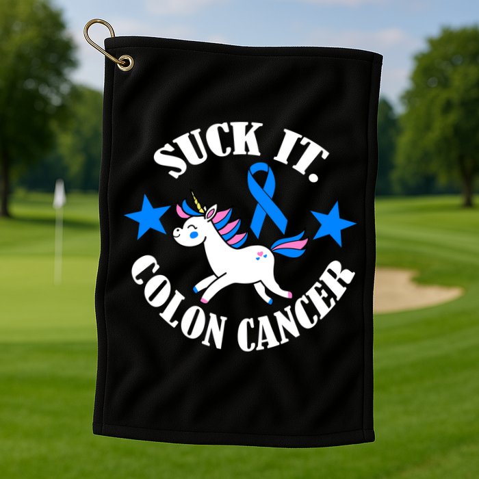 Suck It Colon Cancer Golf Towel