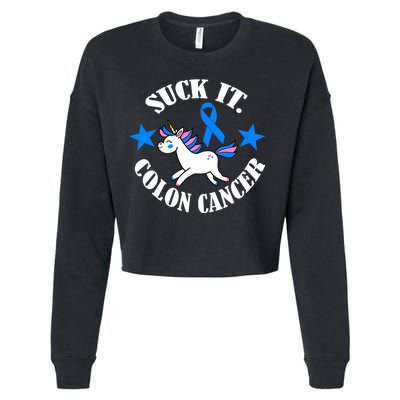 Suck It Colon Cancer Cropped Pullover Crew