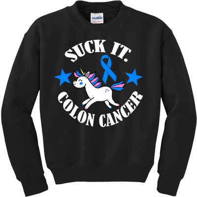 Suck It Colon Cancer Kids Sweatshirt