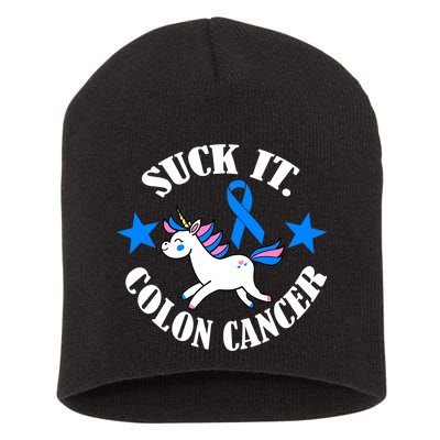 Suck It Colon Cancer Short Acrylic Beanie