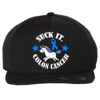 Suck It Colon Cancer Wool Snapback Cap