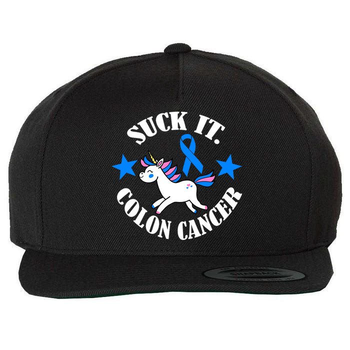 Suck It Colon Cancer Wool Snapback Cap