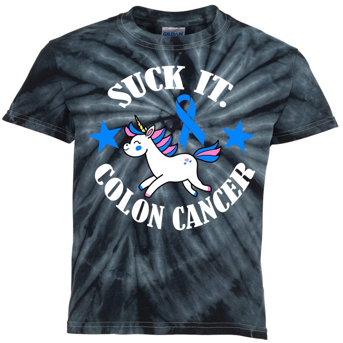 Suck It Colon Cancer Kids Tie-Dye T-Shirt