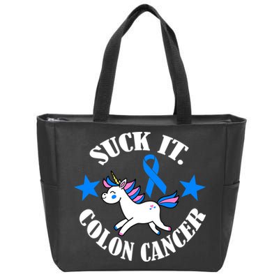 Suck It Colon Cancer Zip Tote Bag