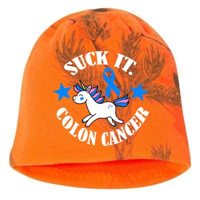 Suck It Colon Cancer Kati - Camo Knit Beanie