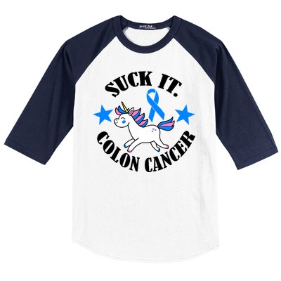 Suck It Colon Cancer Baseball Sleeve Shirt