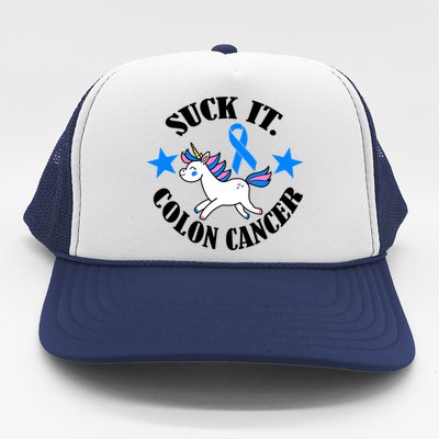 Suck It Colon Cancer Trucker Hat