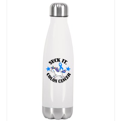 Suck It Colon Cancer Stainless Steel Insulated Water Bottle