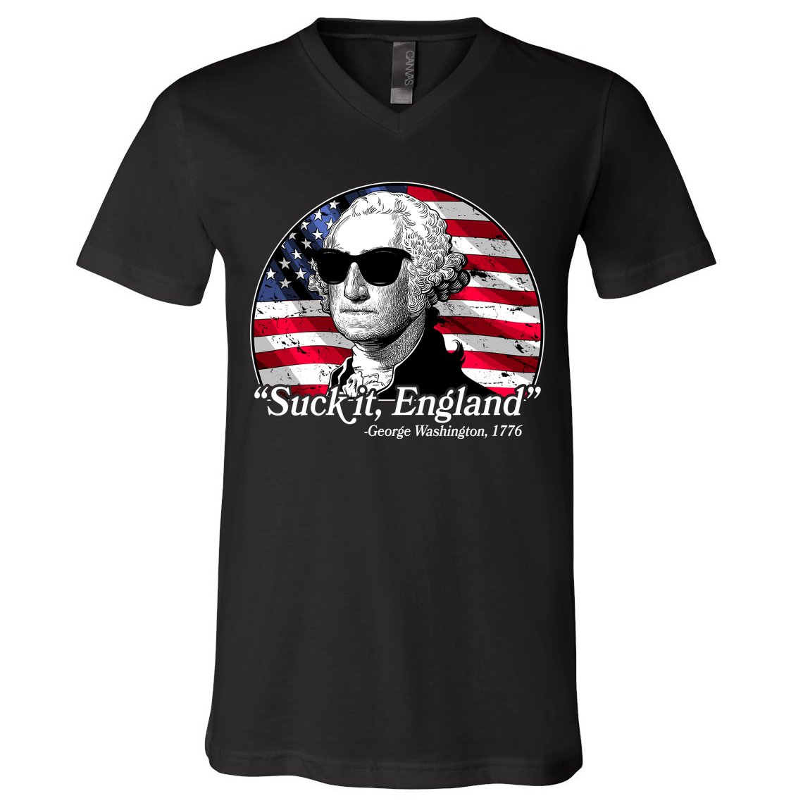 Suck It England George Washington 1776 V-Neck T-Shirt