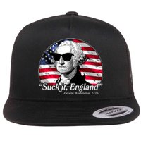 Suck It England George Washington 1776 Flat Bill Trucker Hat