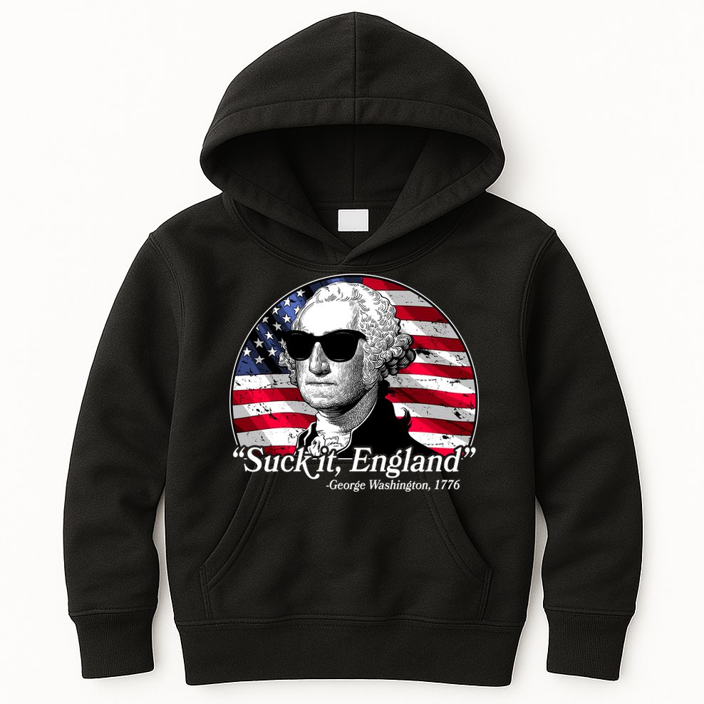 Suck It England George Washington 1776 Kids Hoodie