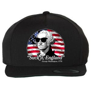 Suck It England George Washington 1776 Wool Snapback Cap