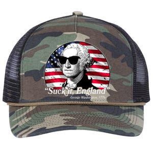 Suck It England George Washington 1776 Retro Rope Trucker Hat Cap