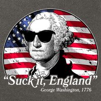 Suck It England George Washington 1776 Cotton Canvas Backpack