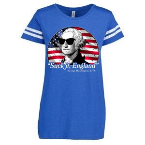 Suck It England George Washington 1776 Enza Ladies Jersey Football T-Shirt