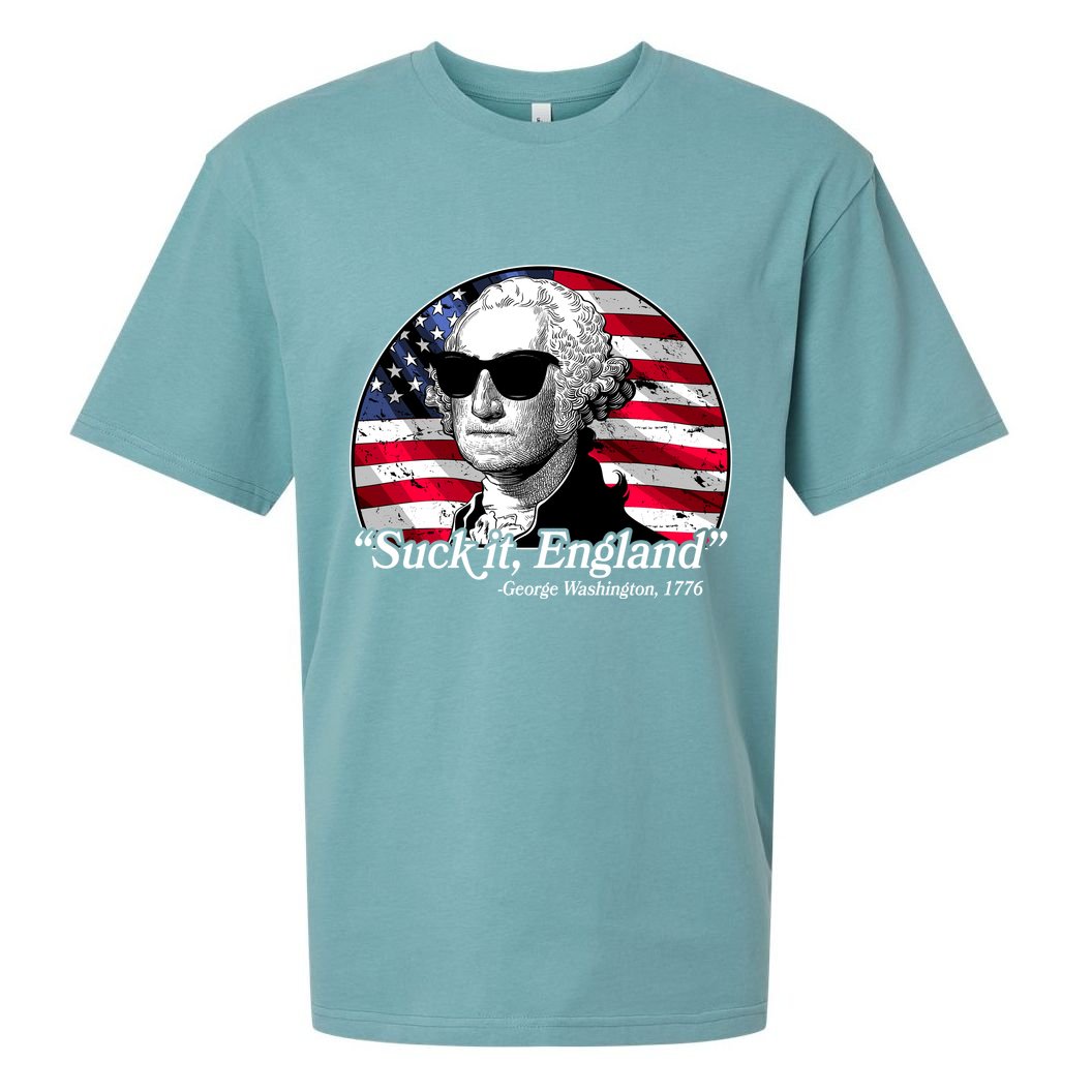 Suck It England George Washington 1776 Sueded Cloud Jersey T-Shirt